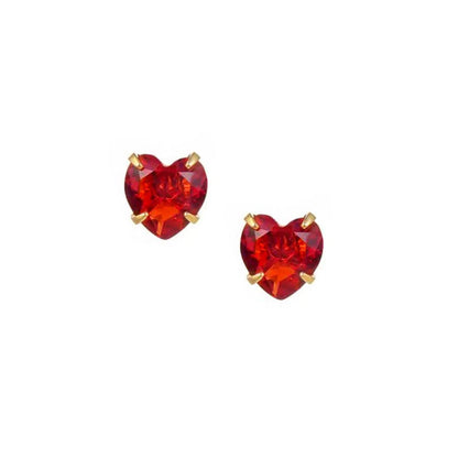 Heart Birthstone Earrings