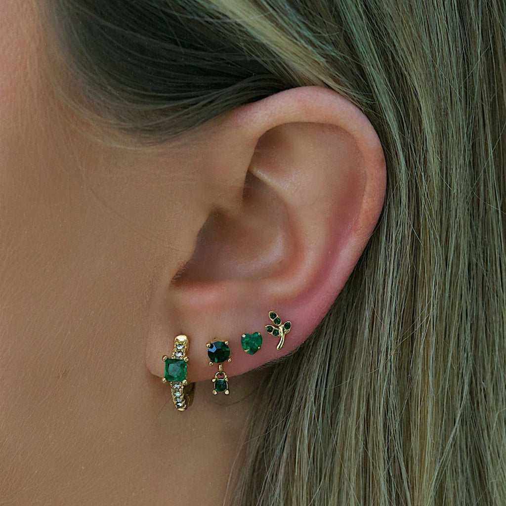 Heart Birthstone Earrings