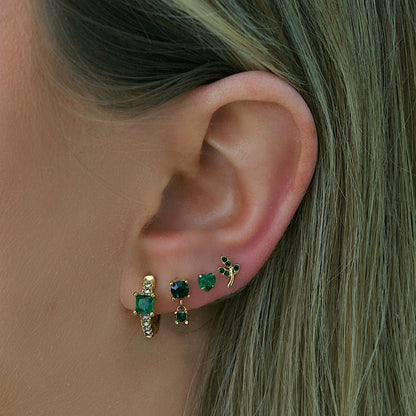 Heart Birthstone Earrings