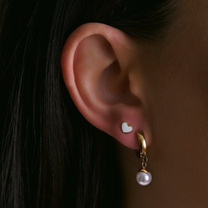 Honolulu Pearl Hoop Earrings