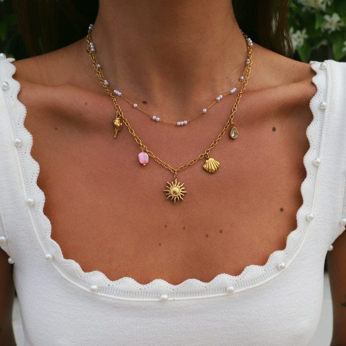 Indie Layered Charm Necklace