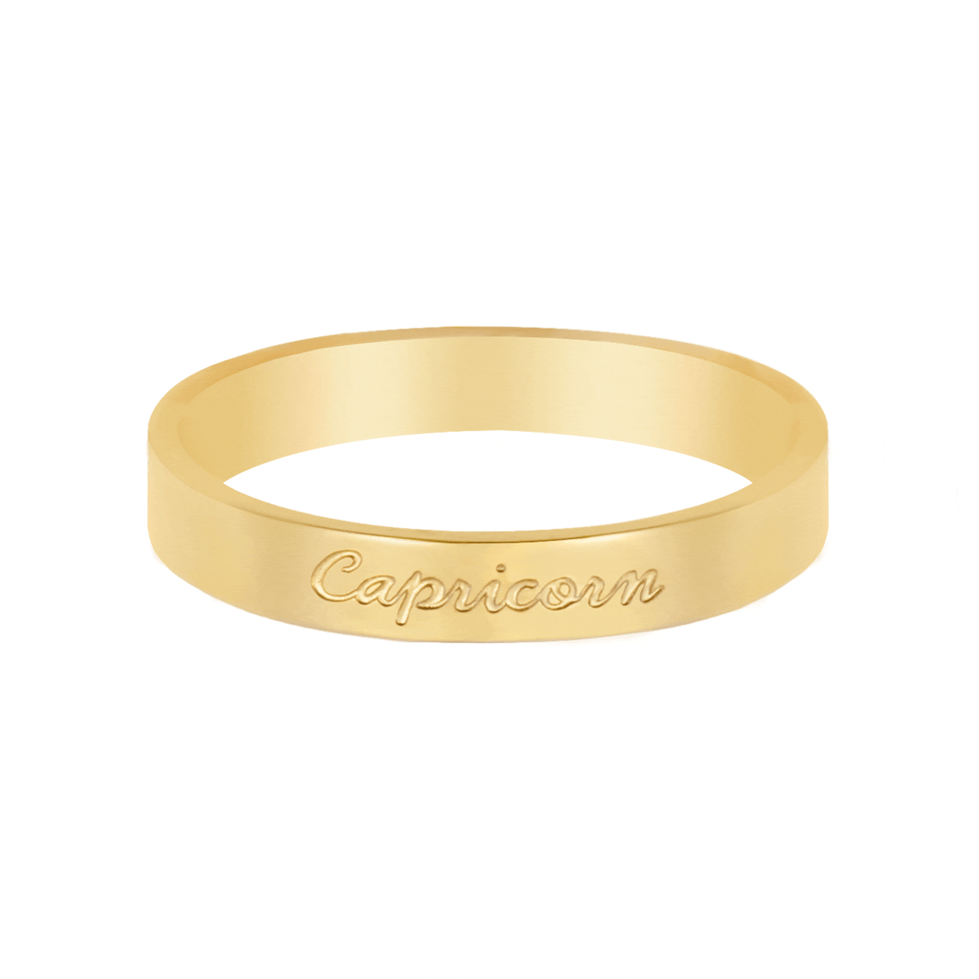 Italic Zodiac Ring Gold