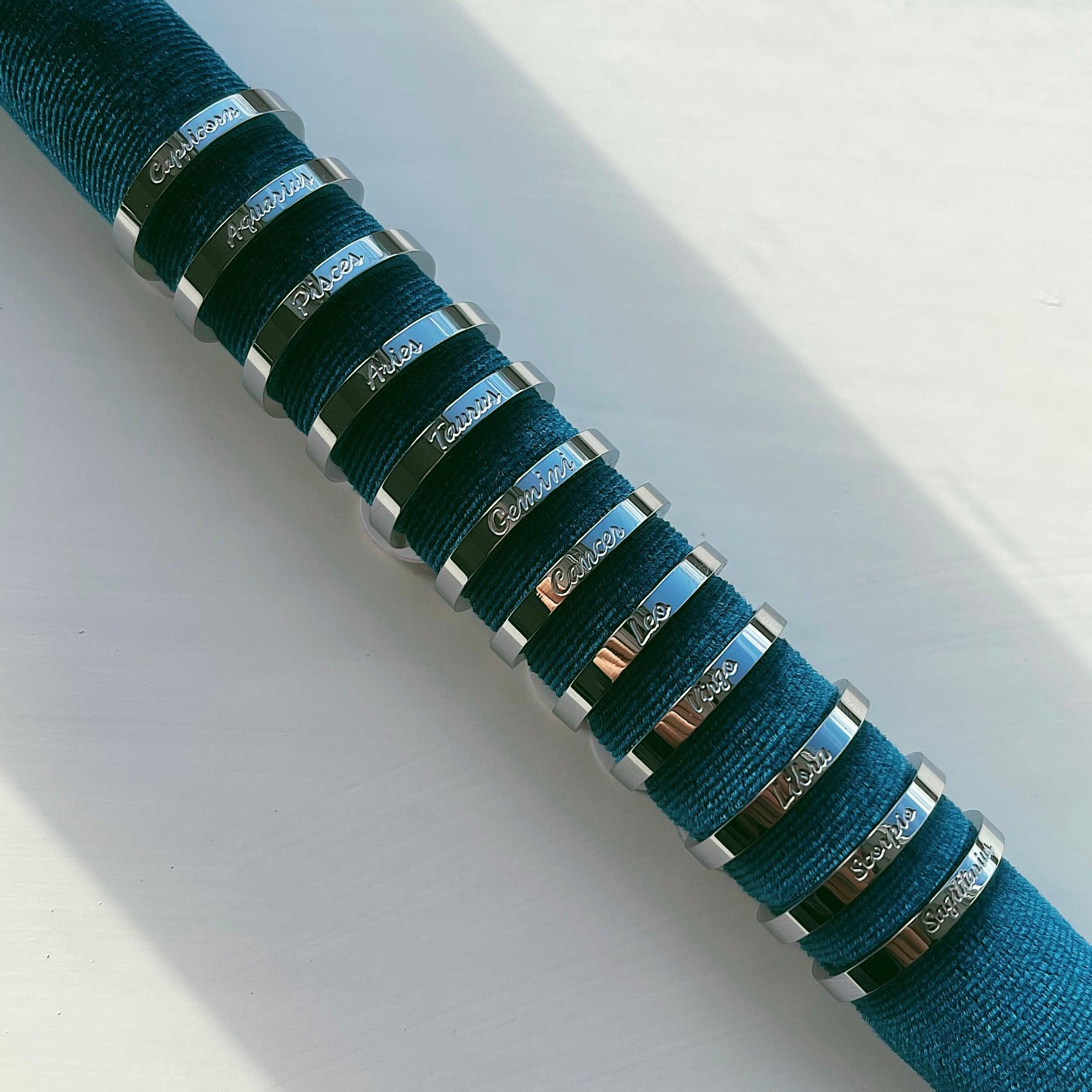 Italic Zodiac Ring Silver