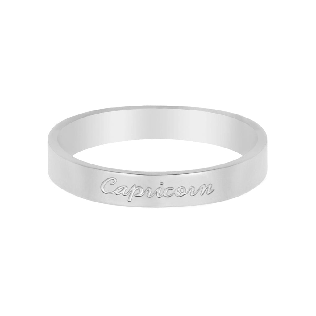 Italic Zodiac Ring Silver