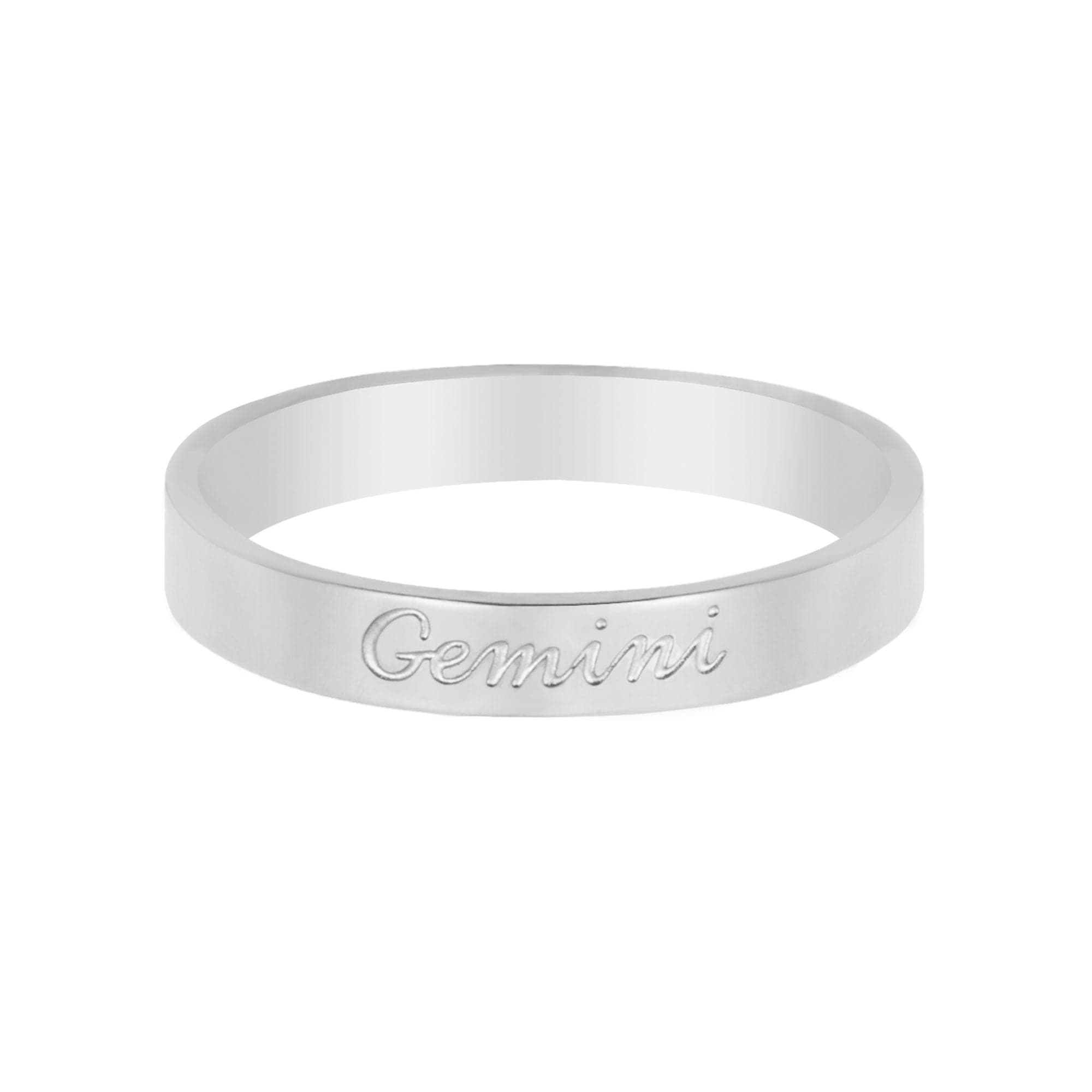 Italic Zodiac Ring Silver