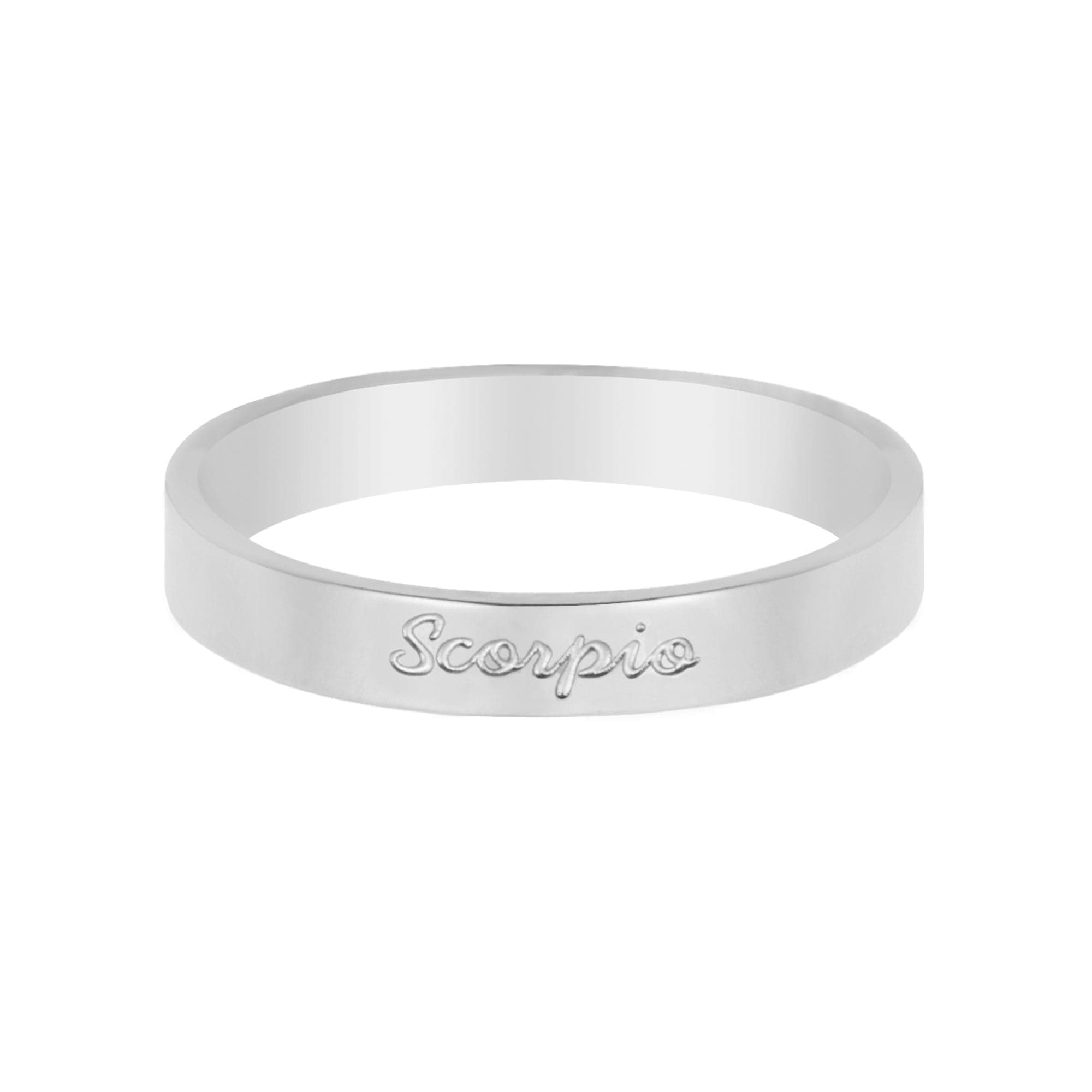 Italic Zodiac Ring Silver