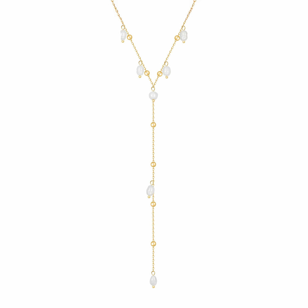 Ivie Pearl Lariat Necklace