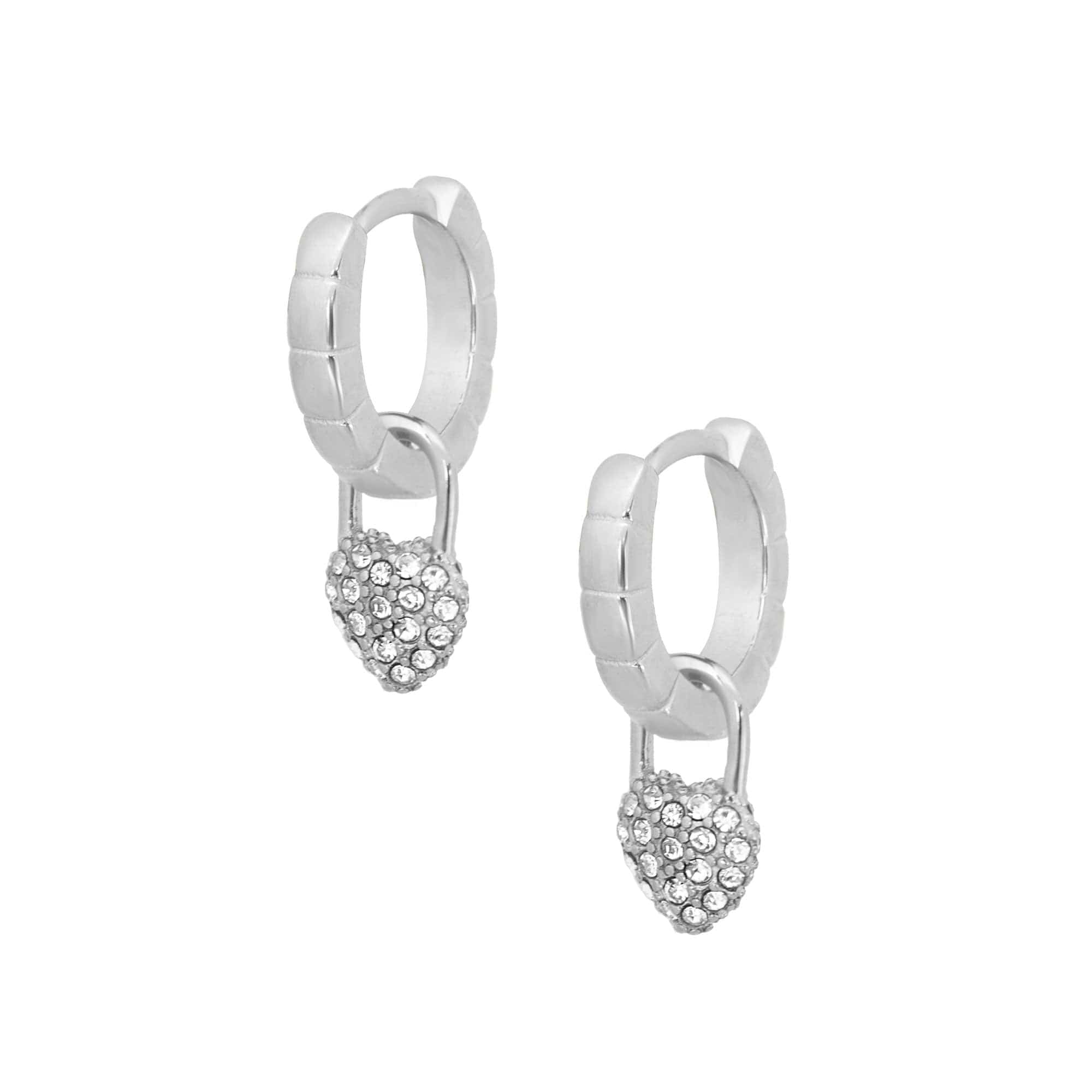 Lacey Heart Hoop Earrings