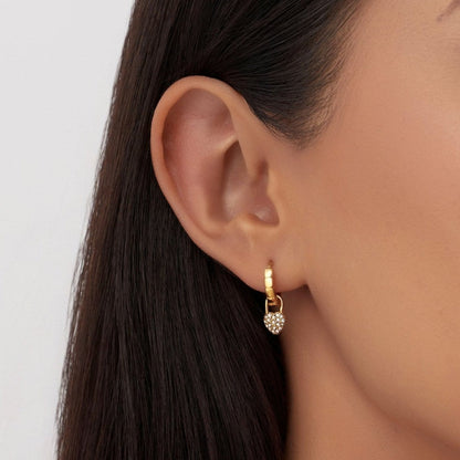 Lacey Heart Hoop Earrings