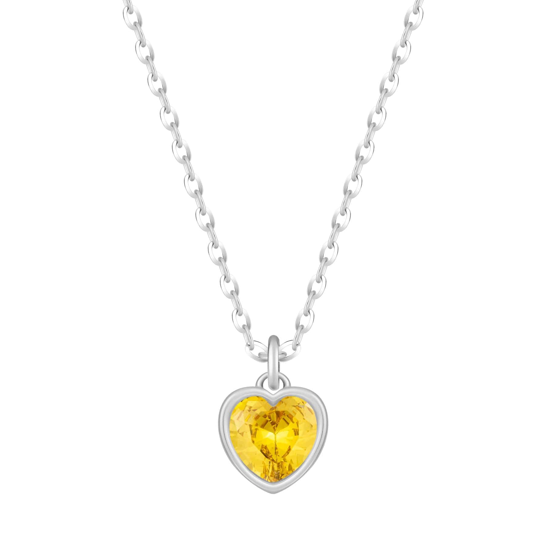 Love Heart Birthstone Necklace