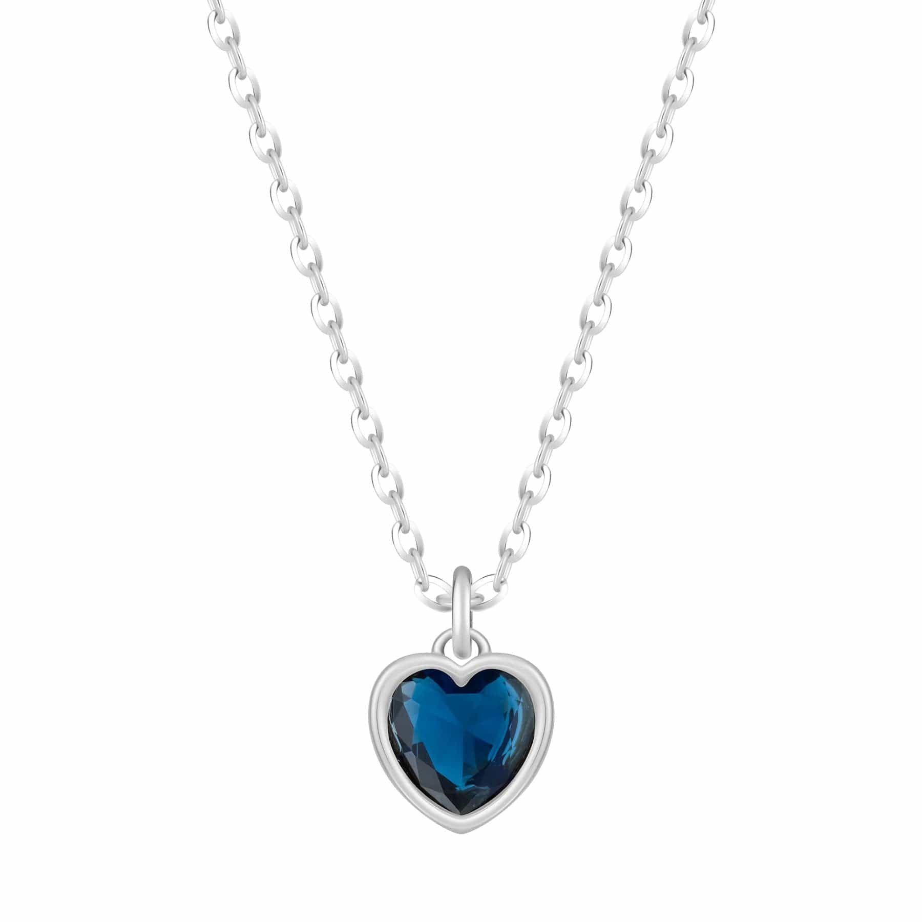 Love Heart Birthstone Necklace