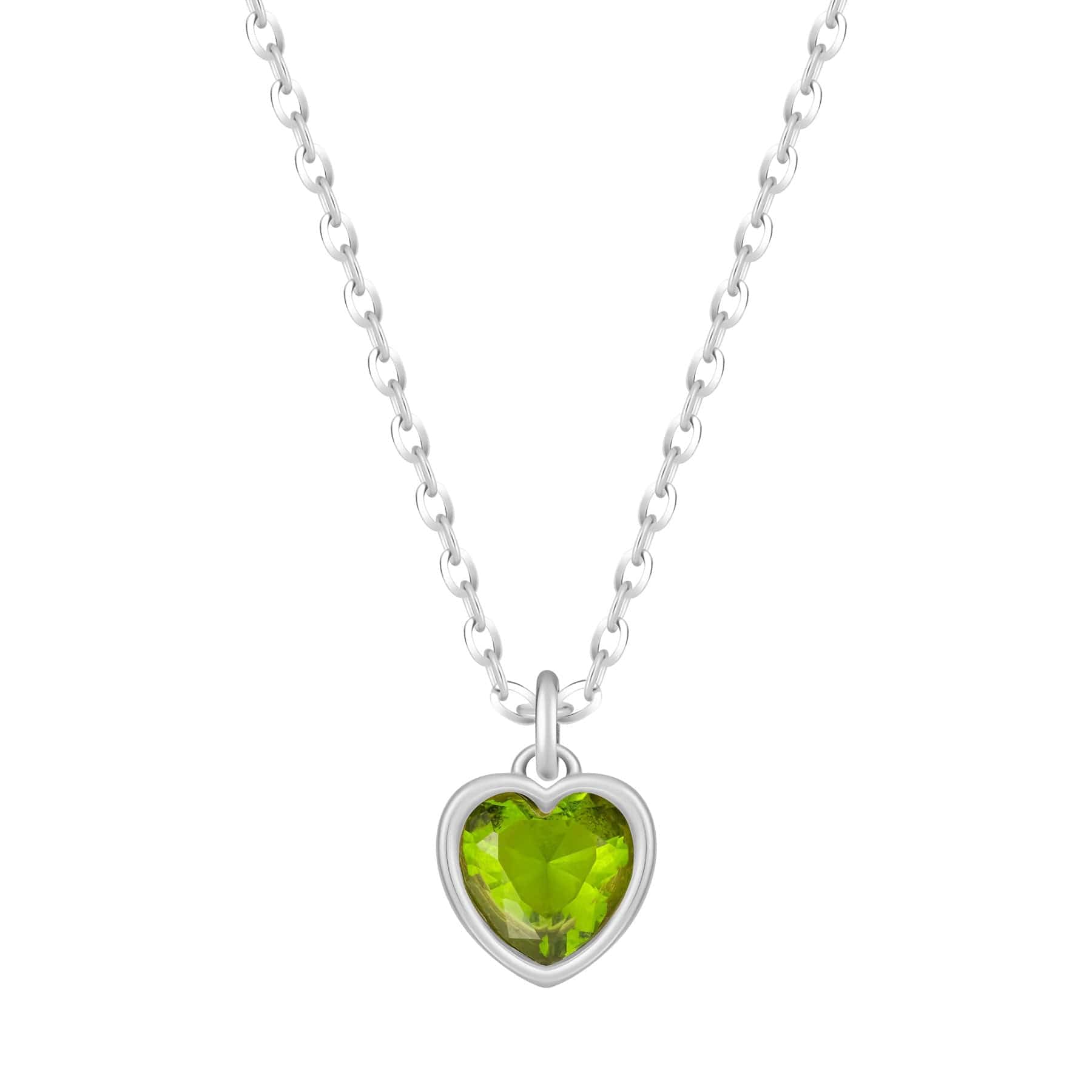 Love Heart Birthstone Necklace