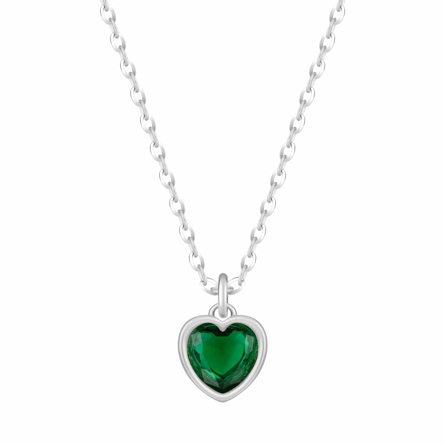 Love Heart Birthstone Necklace