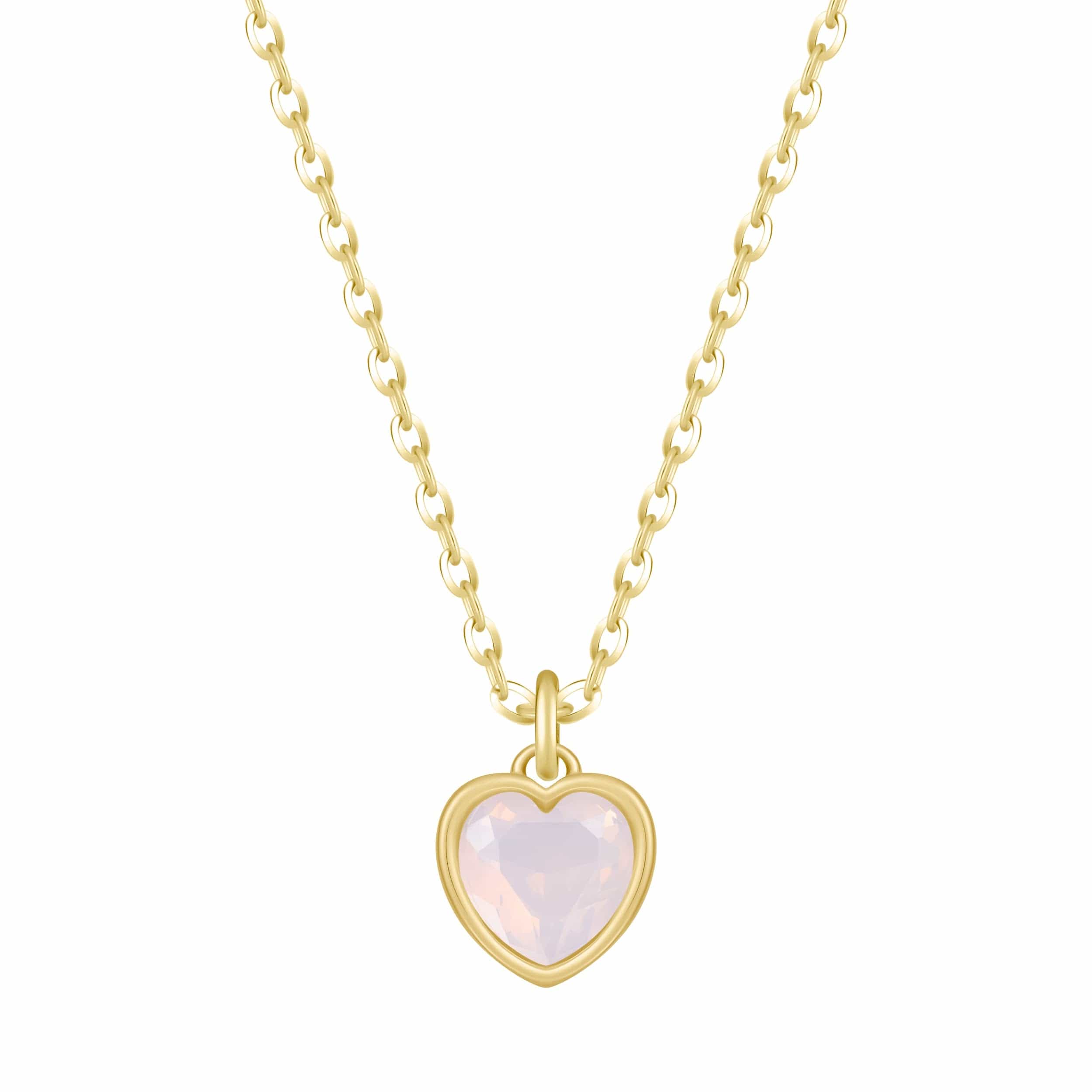 Love Heart Birthstone Necklace