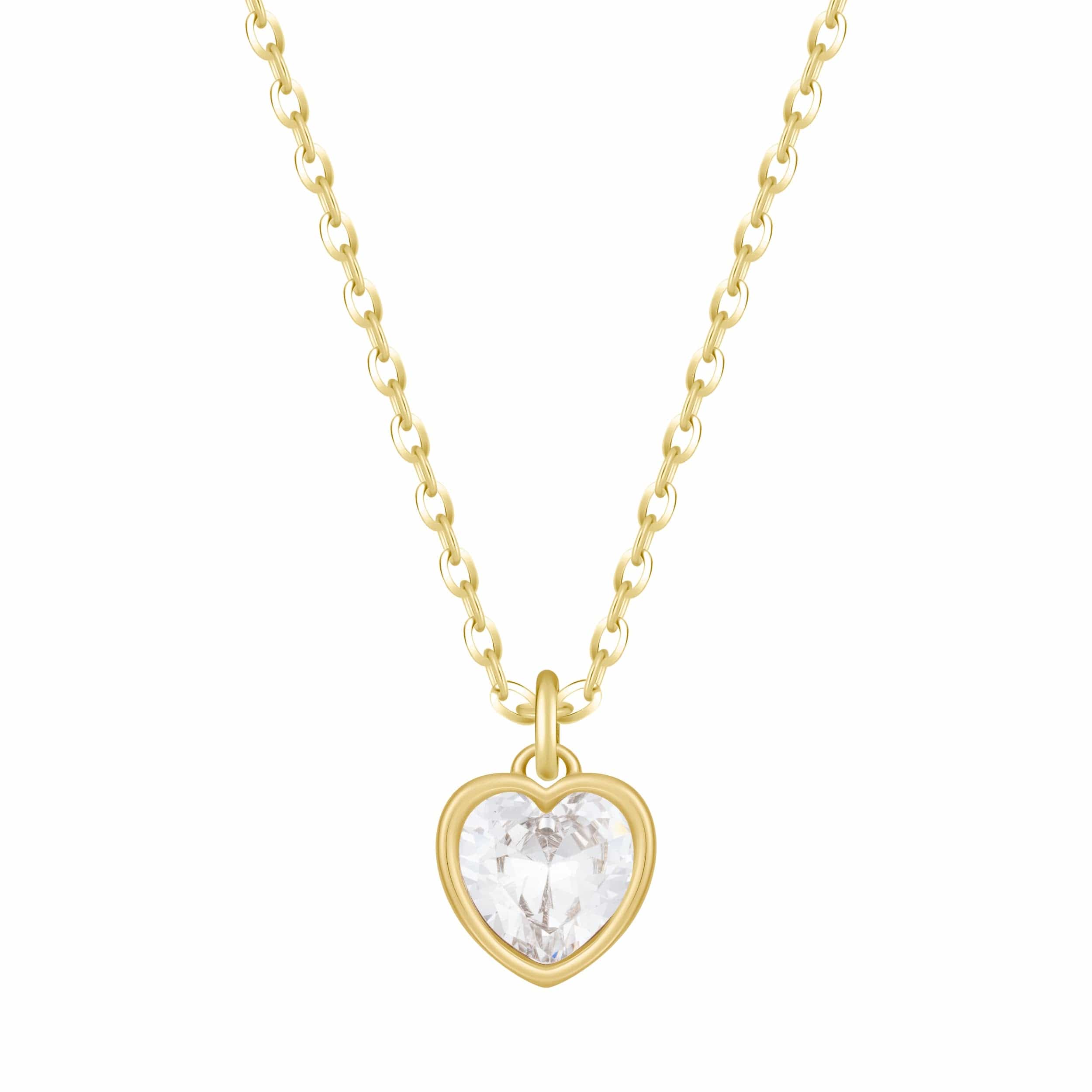 Love Heart Birthstone Necklace