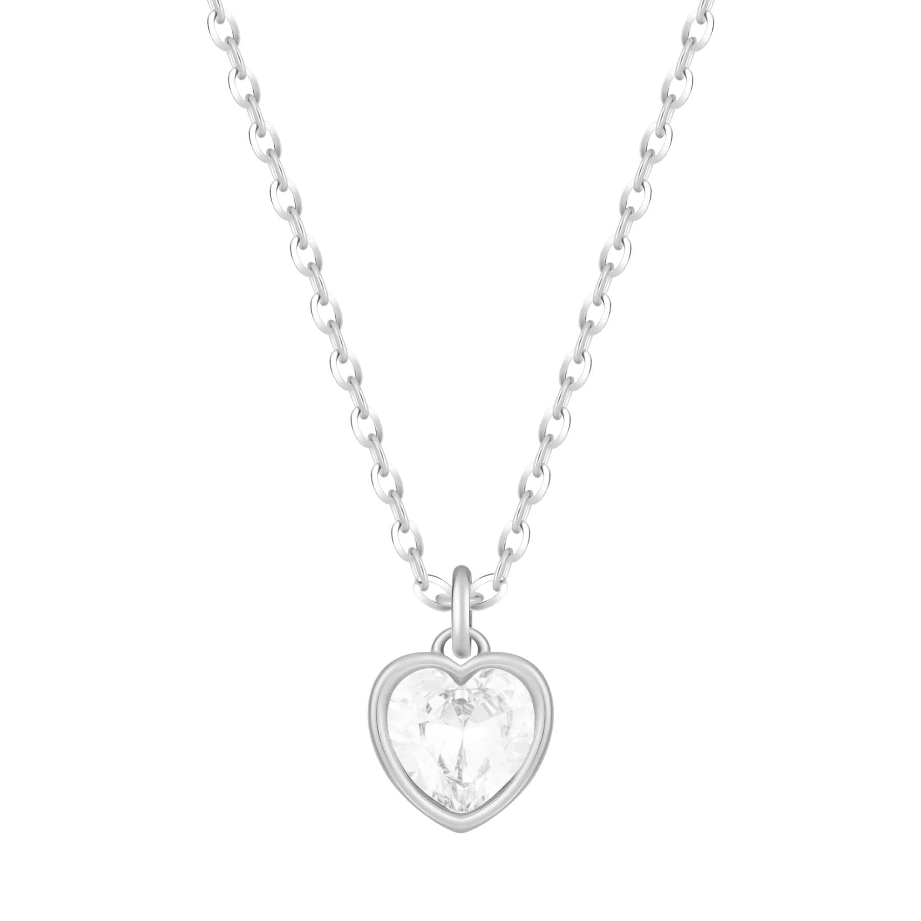 Love Heart Birthstone Necklace