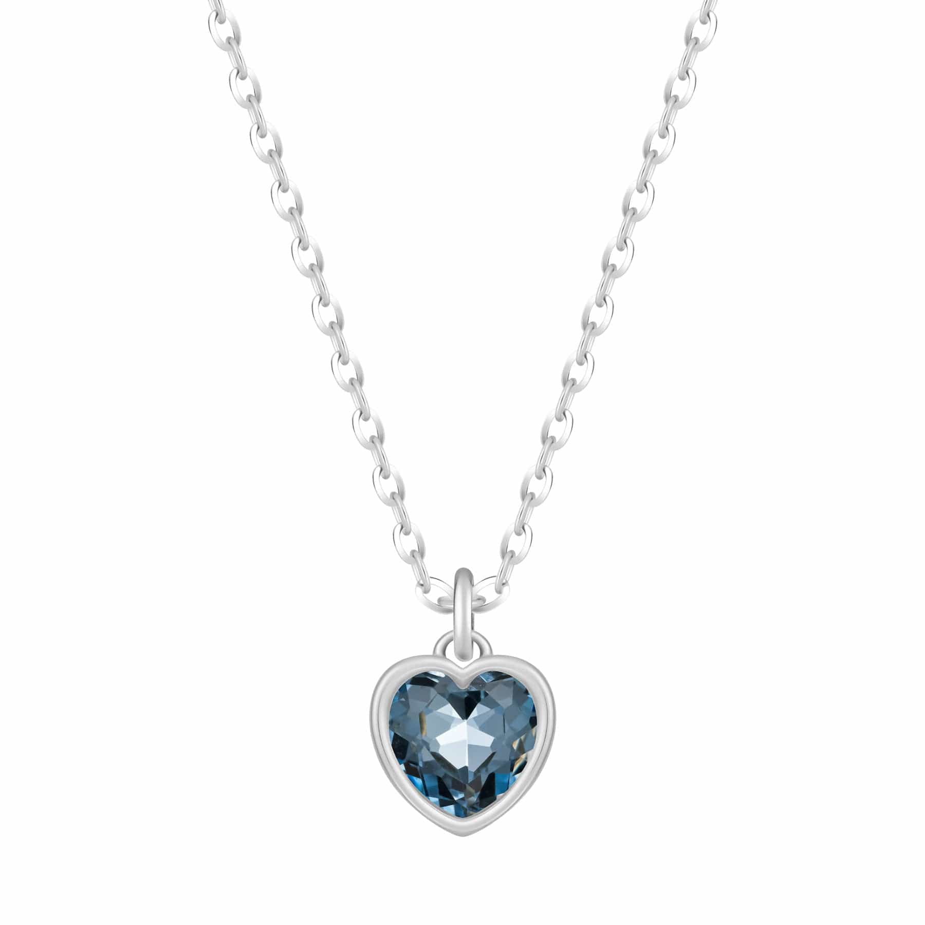 Love Heart Birthstone Necklace