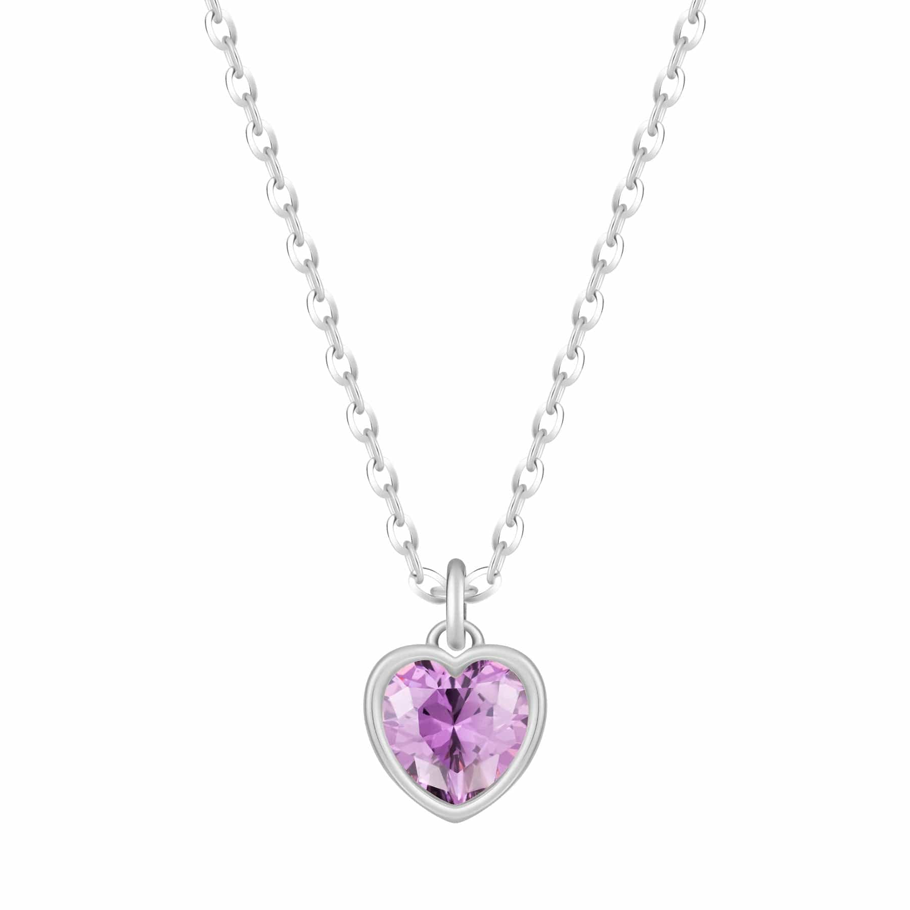 Love Heart Birthstone Necklace