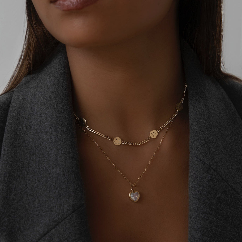 Love Heart Birthstone Necklace