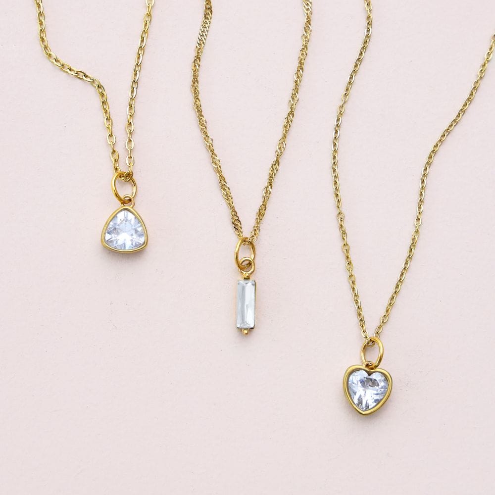 Love Heart Birthstone Necklace