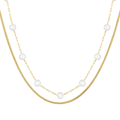 Lydia Pearl Layered Necklace