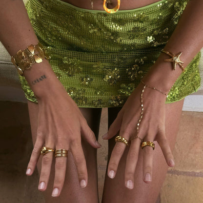 Chevron Hand Chain Bracelet