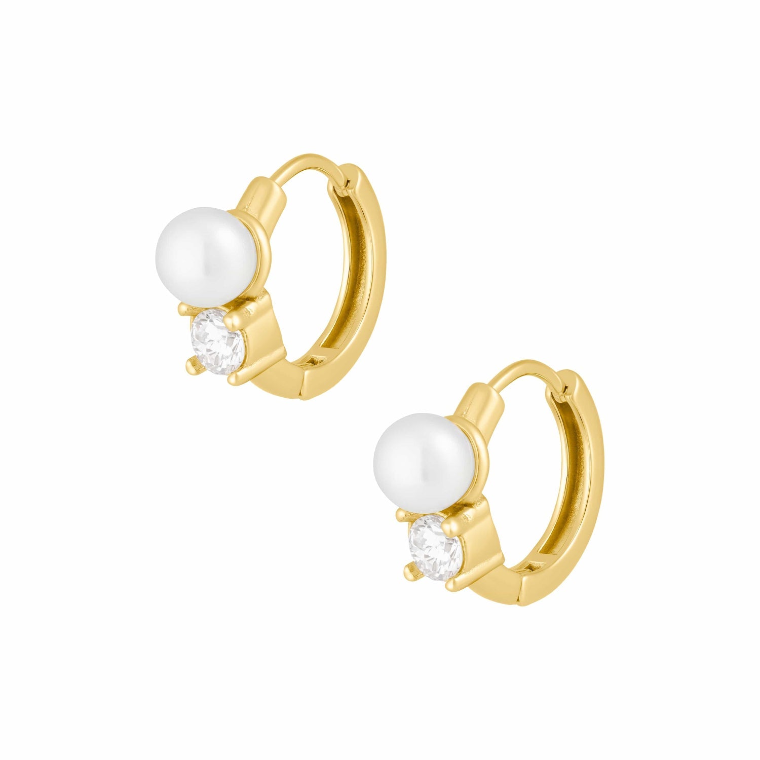 Madeline Pearl Hoop Earrings