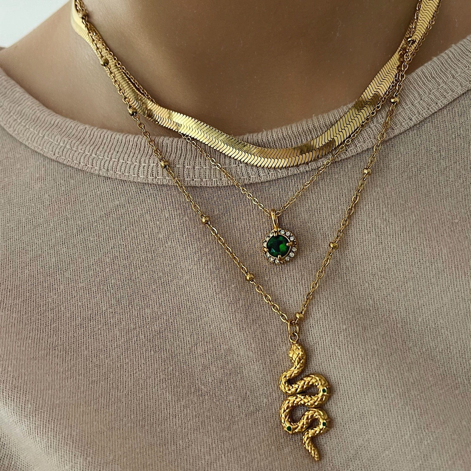 Melina Herringbone Necklace