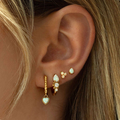 Mirabel Opal Hoop Earrings