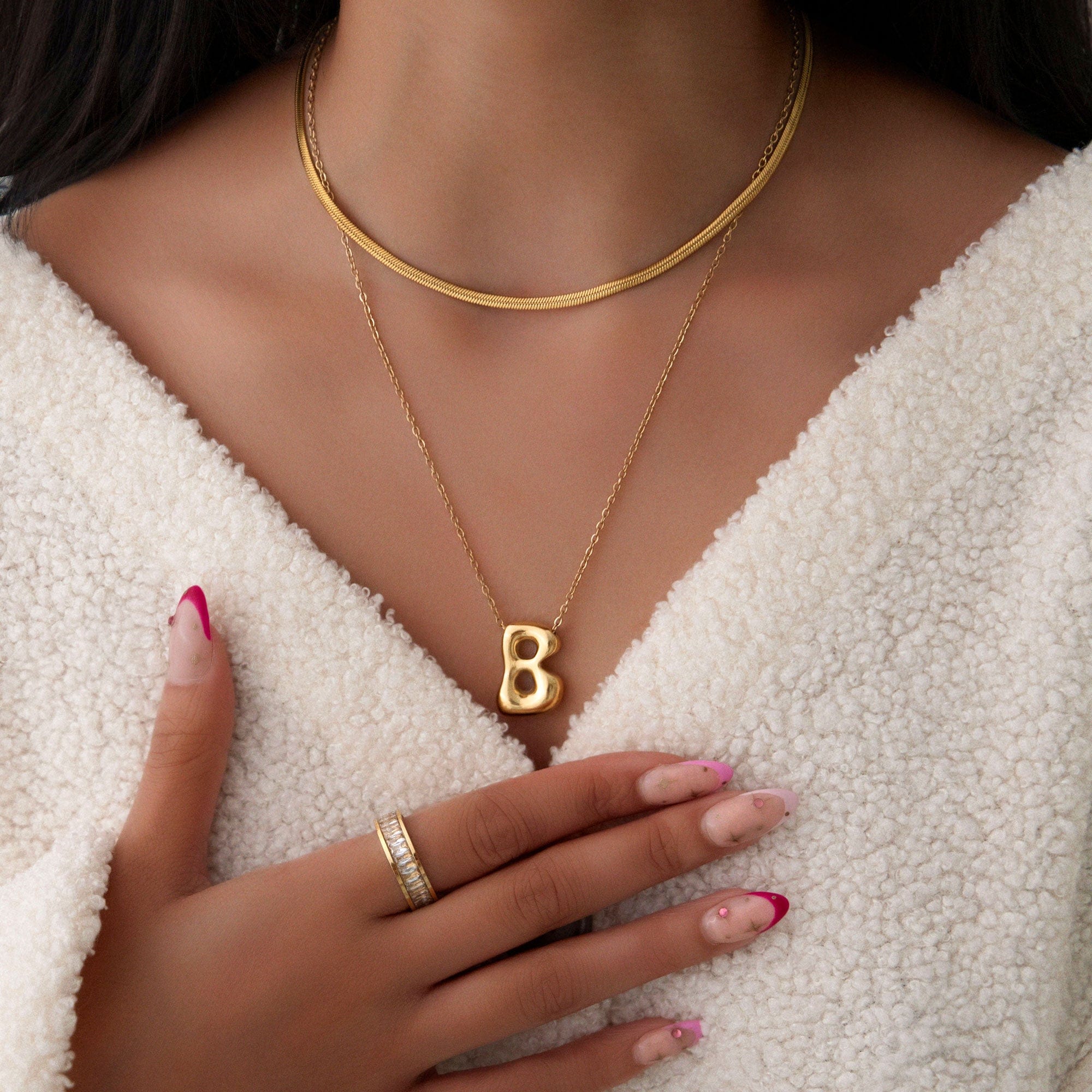 Molten Initial Necklace