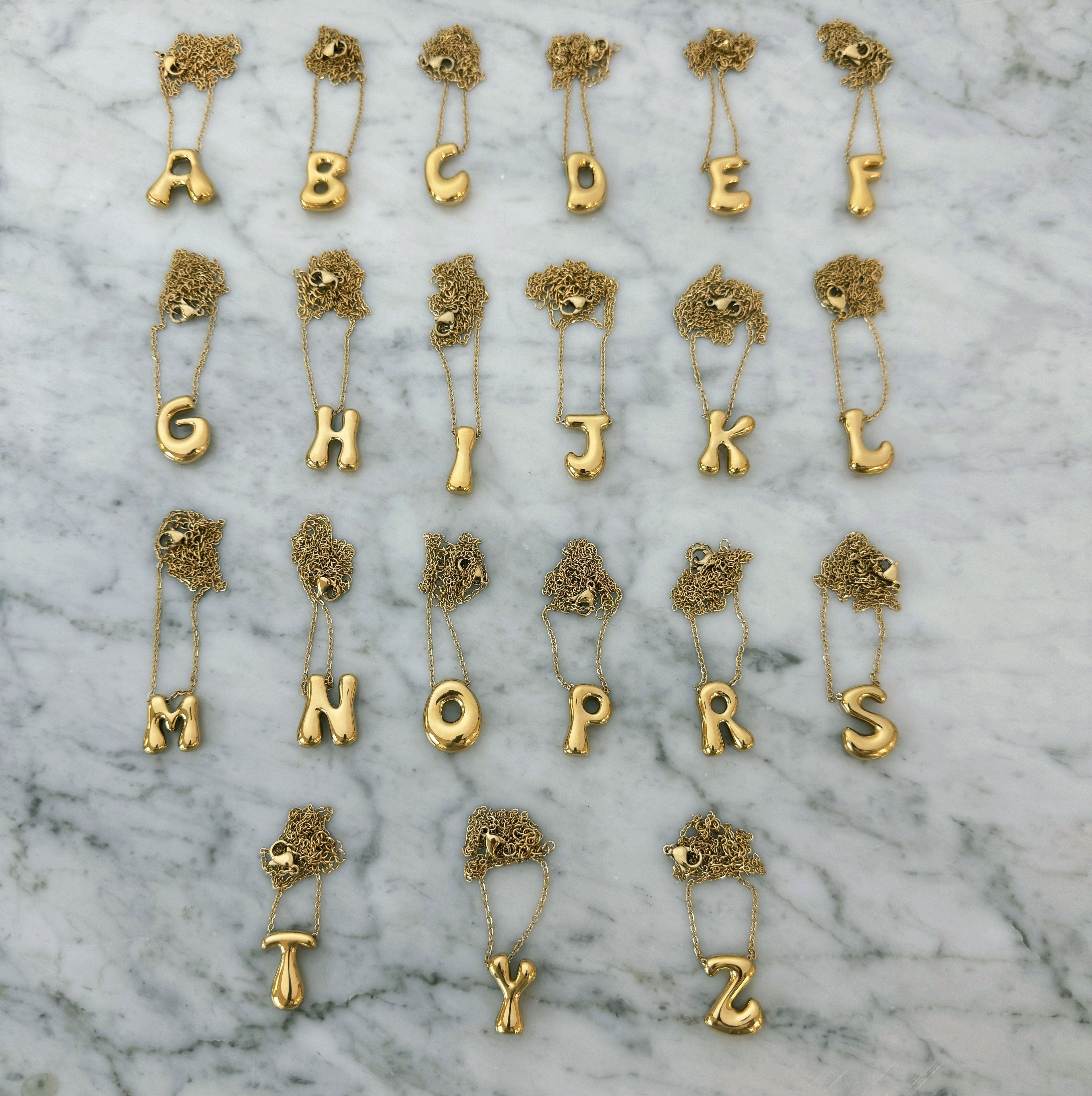 Molten Initial Necklace