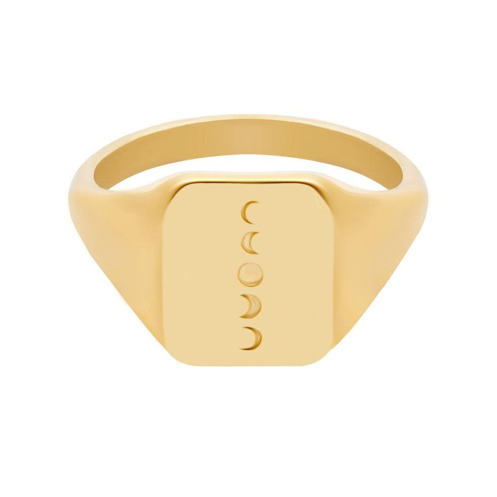 Moon Phases Signet Ring