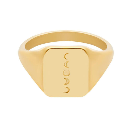 Moon Phases Signet Ring