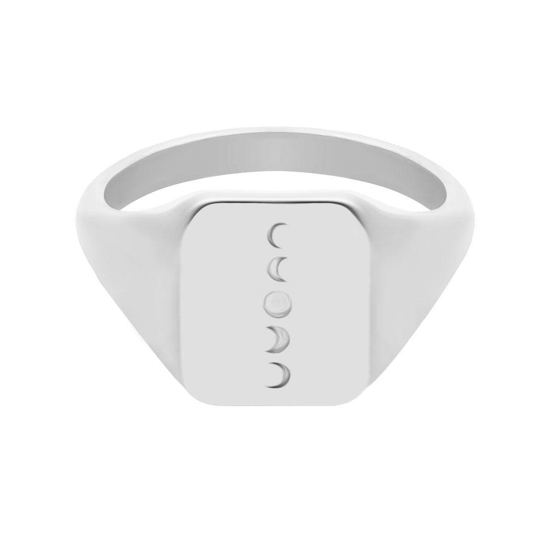 Moon Phases Signet Ring