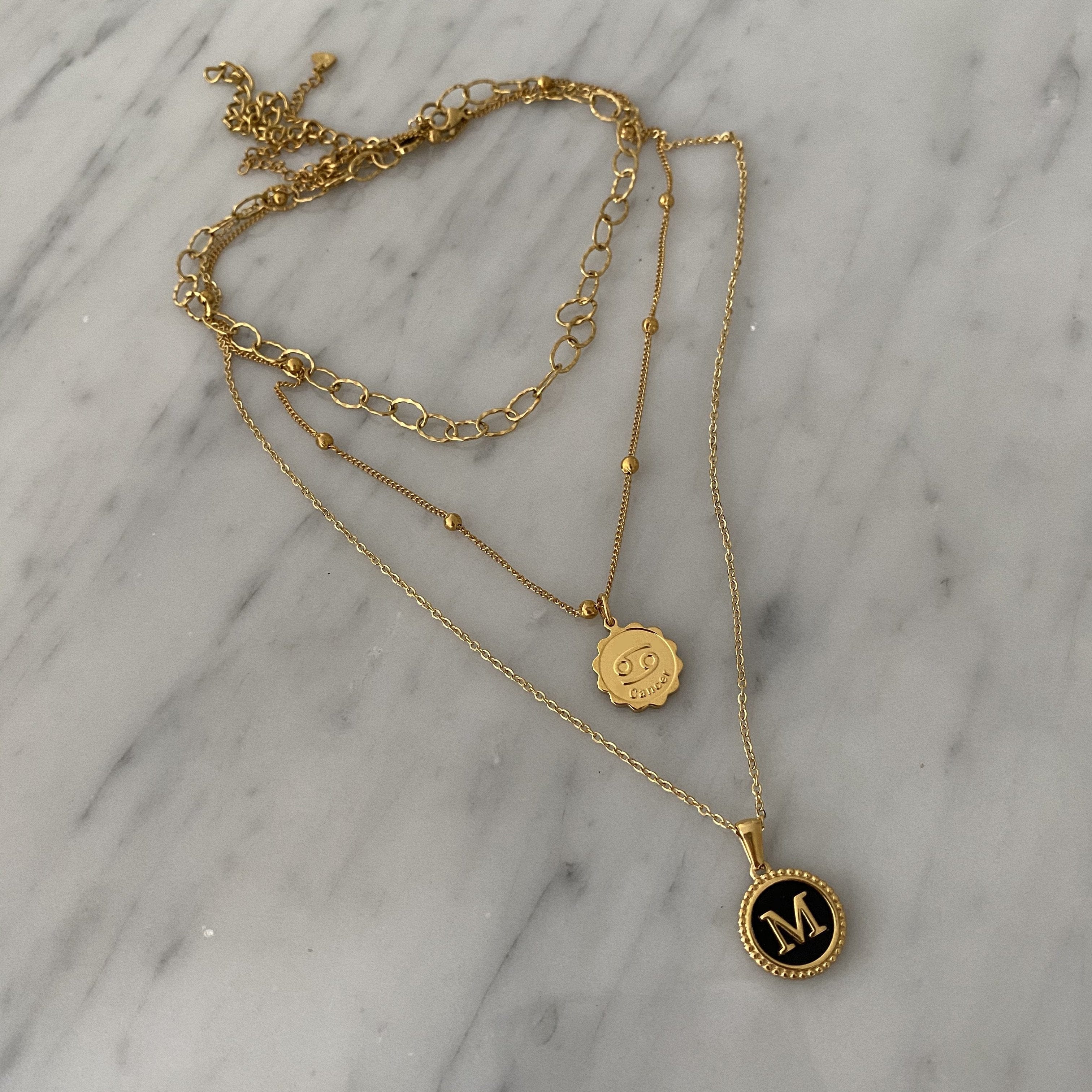 Noire Initial Necklace