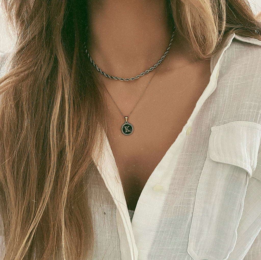 Noire Initial Necklace