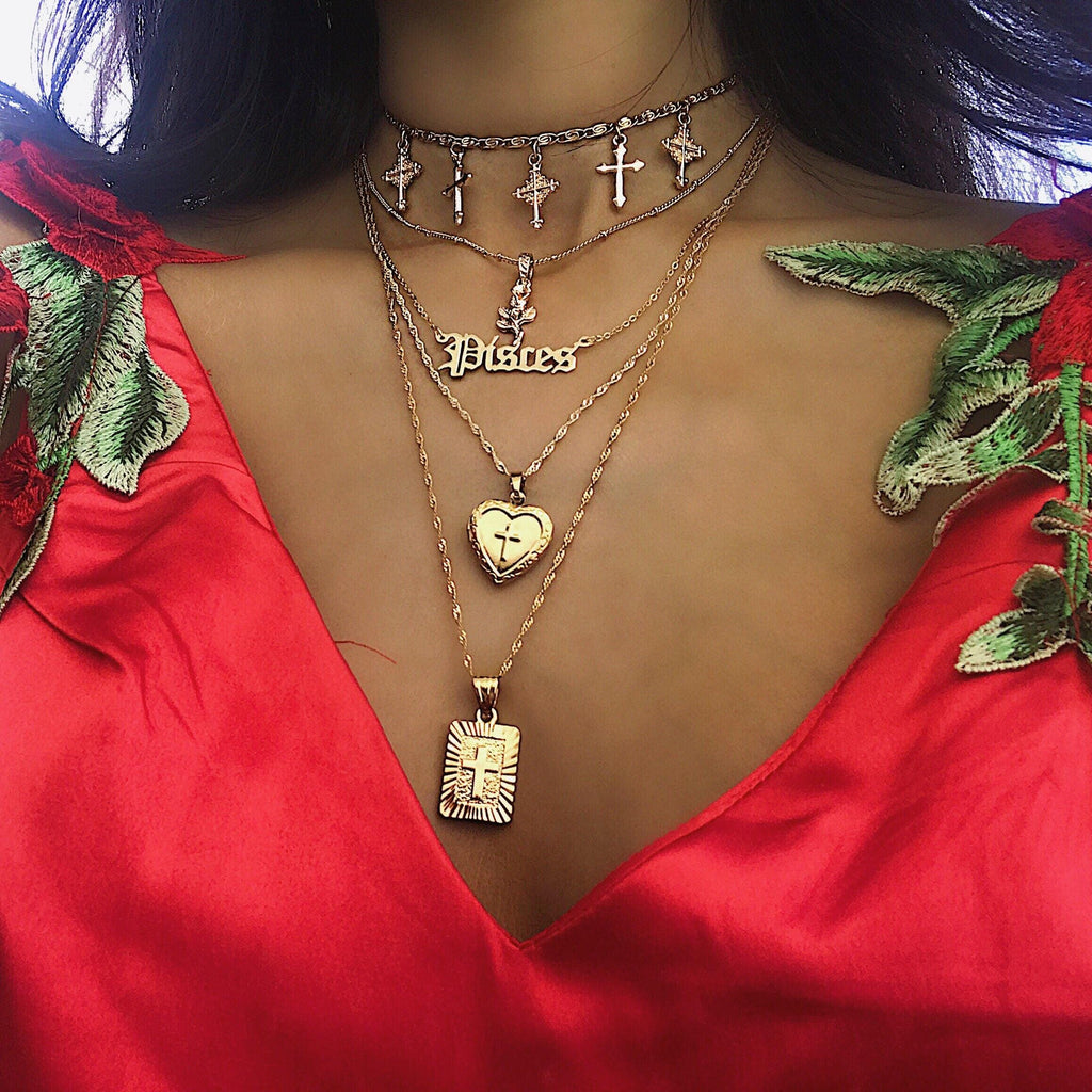 Old English Zodiac Necklace