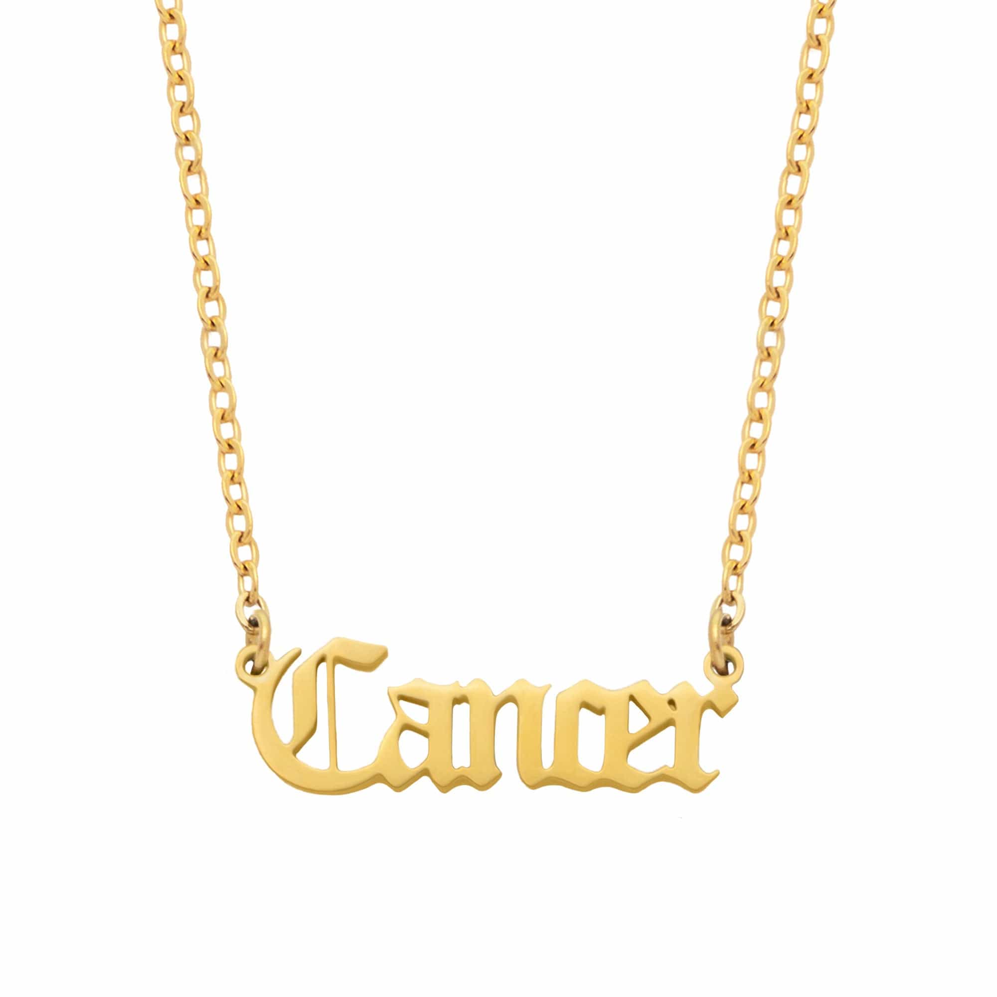 Old English Zodiac Necklace