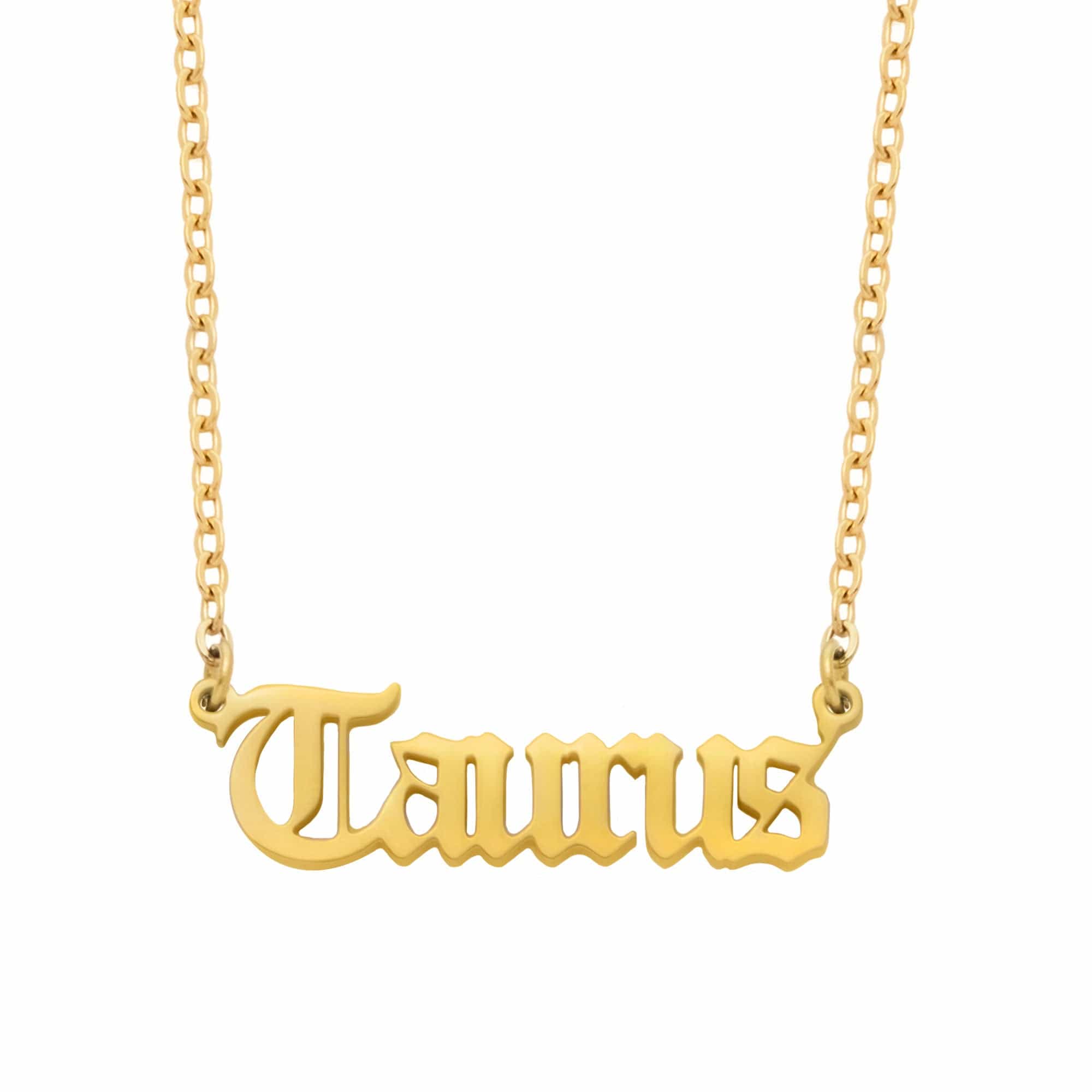 Old English Zodiac Necklace