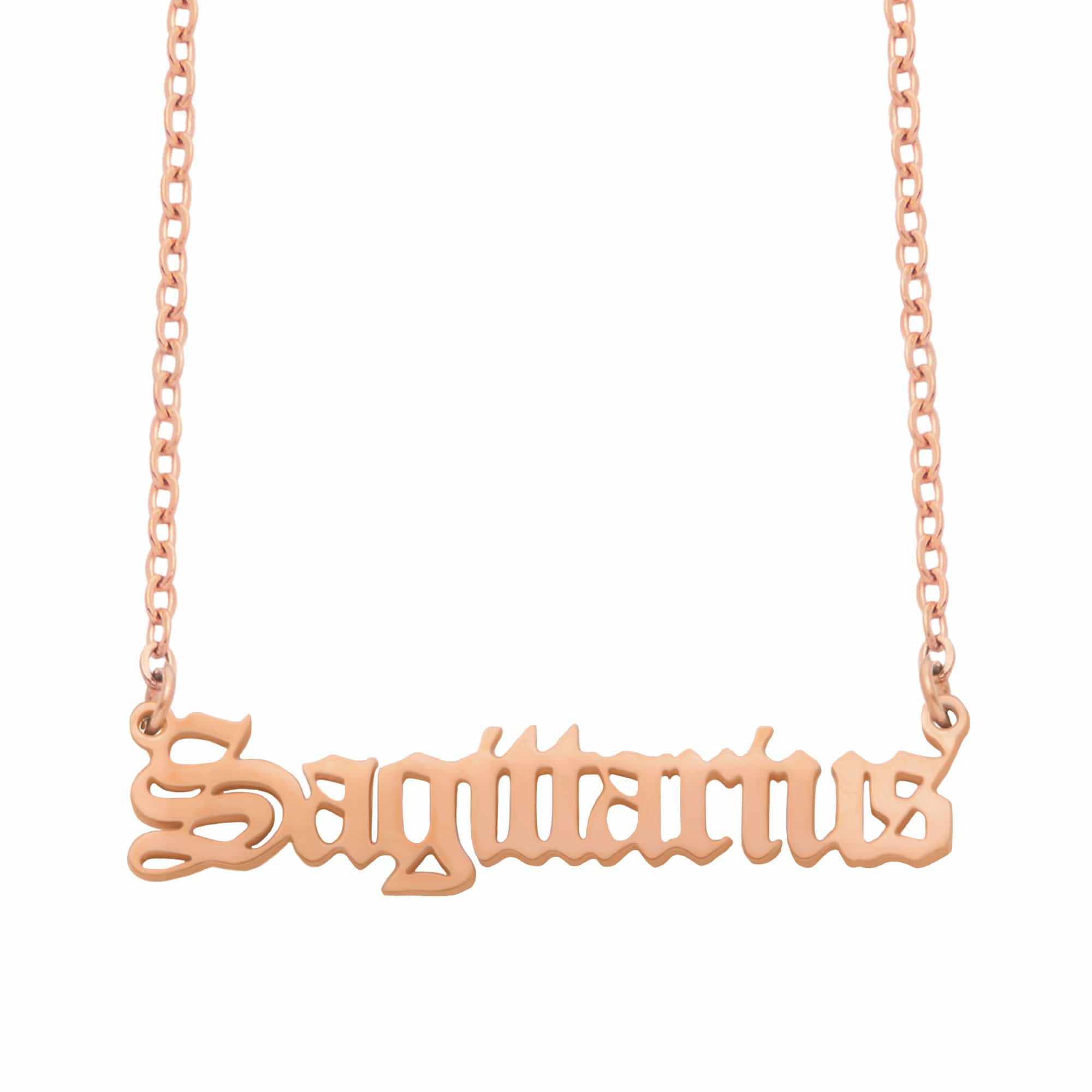 Old English Zodiac Necklace