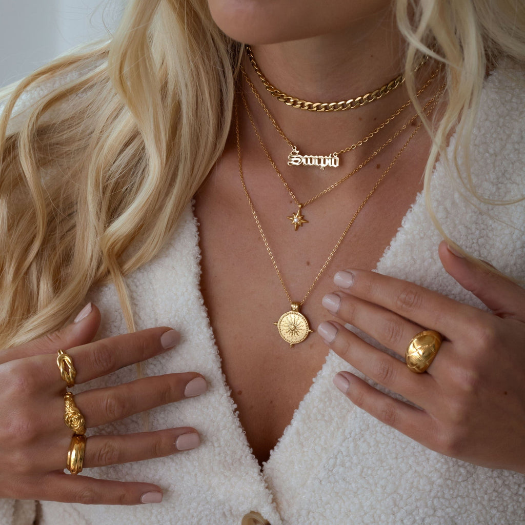 Old English Zodiac Necklace