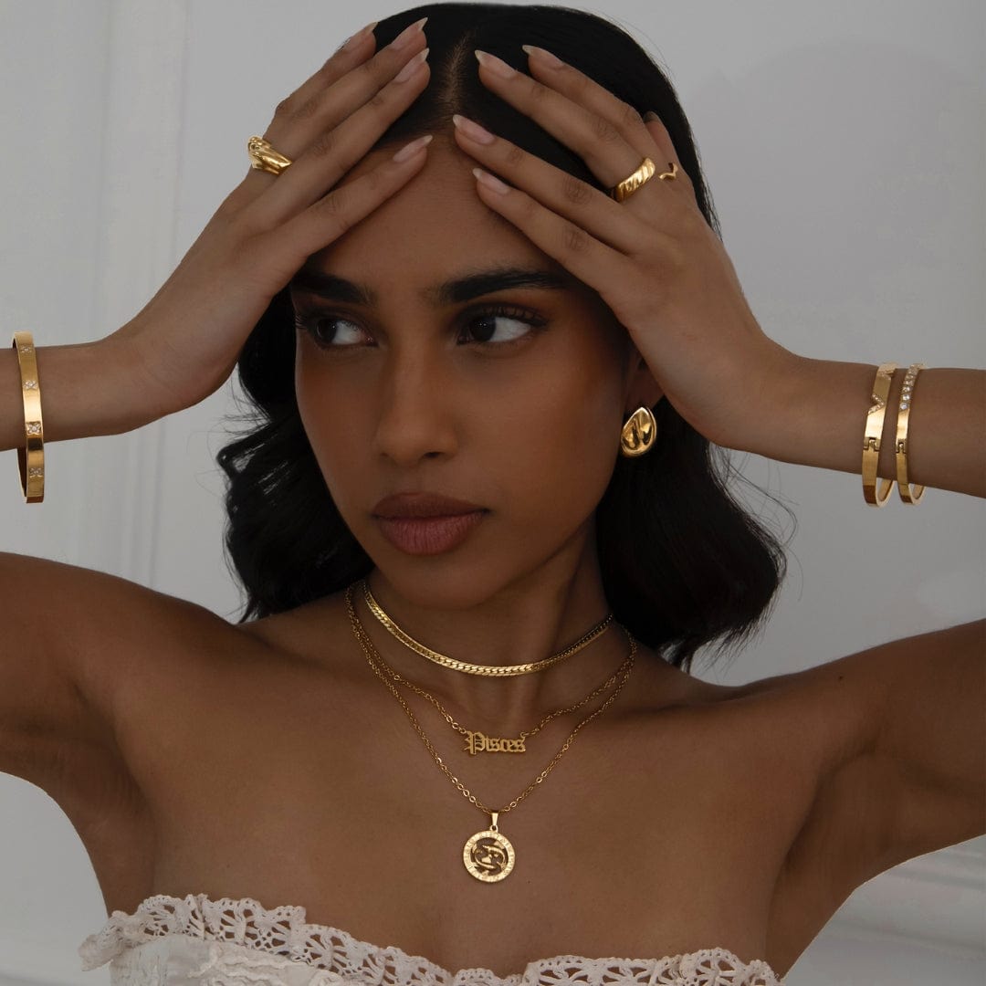 Old English Zodiac Necklace