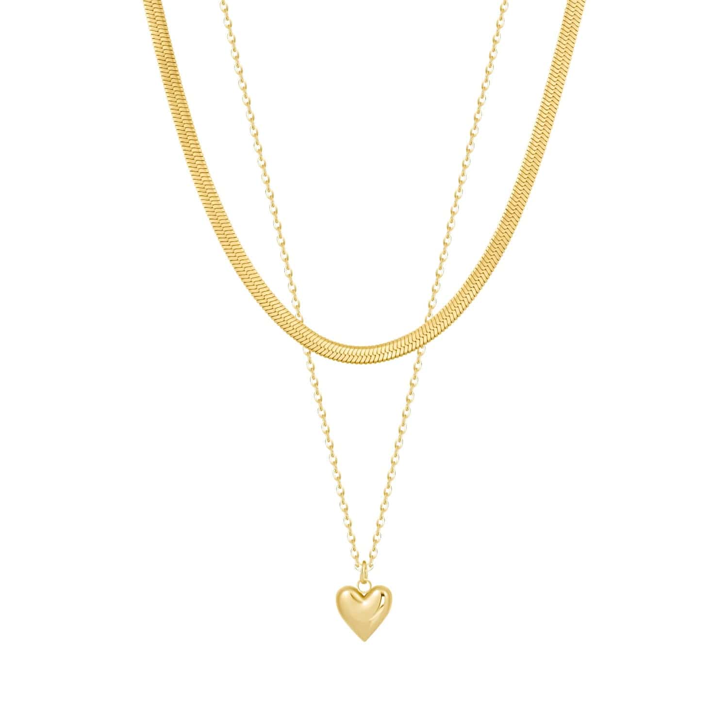 Paulina Bubble Heart Layered Necklace