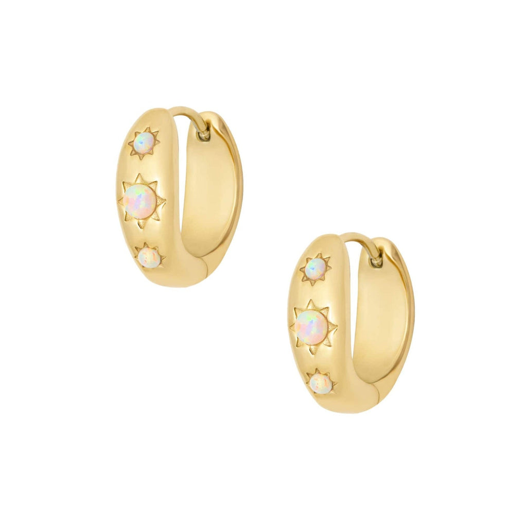 Pisa Opal Hoop Earrings