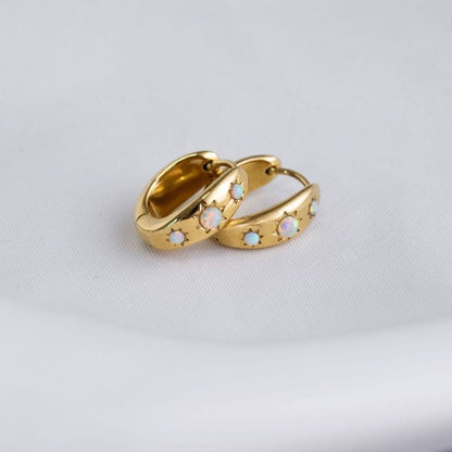 Pisa Opal Hoop Earrings