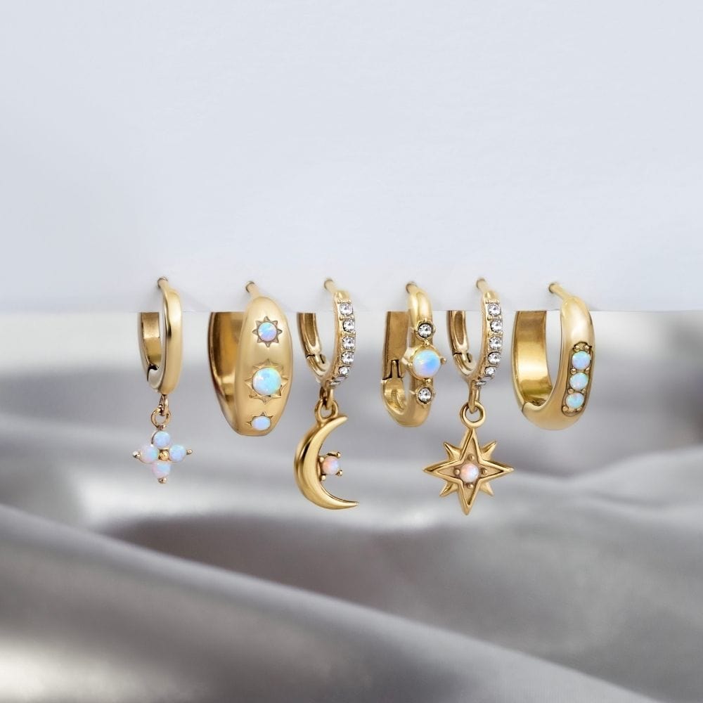 Pisa Opal Hoop Earrings