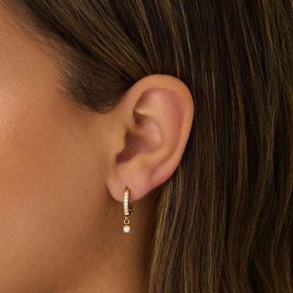 Priscilla Pearl Hoop Earrings