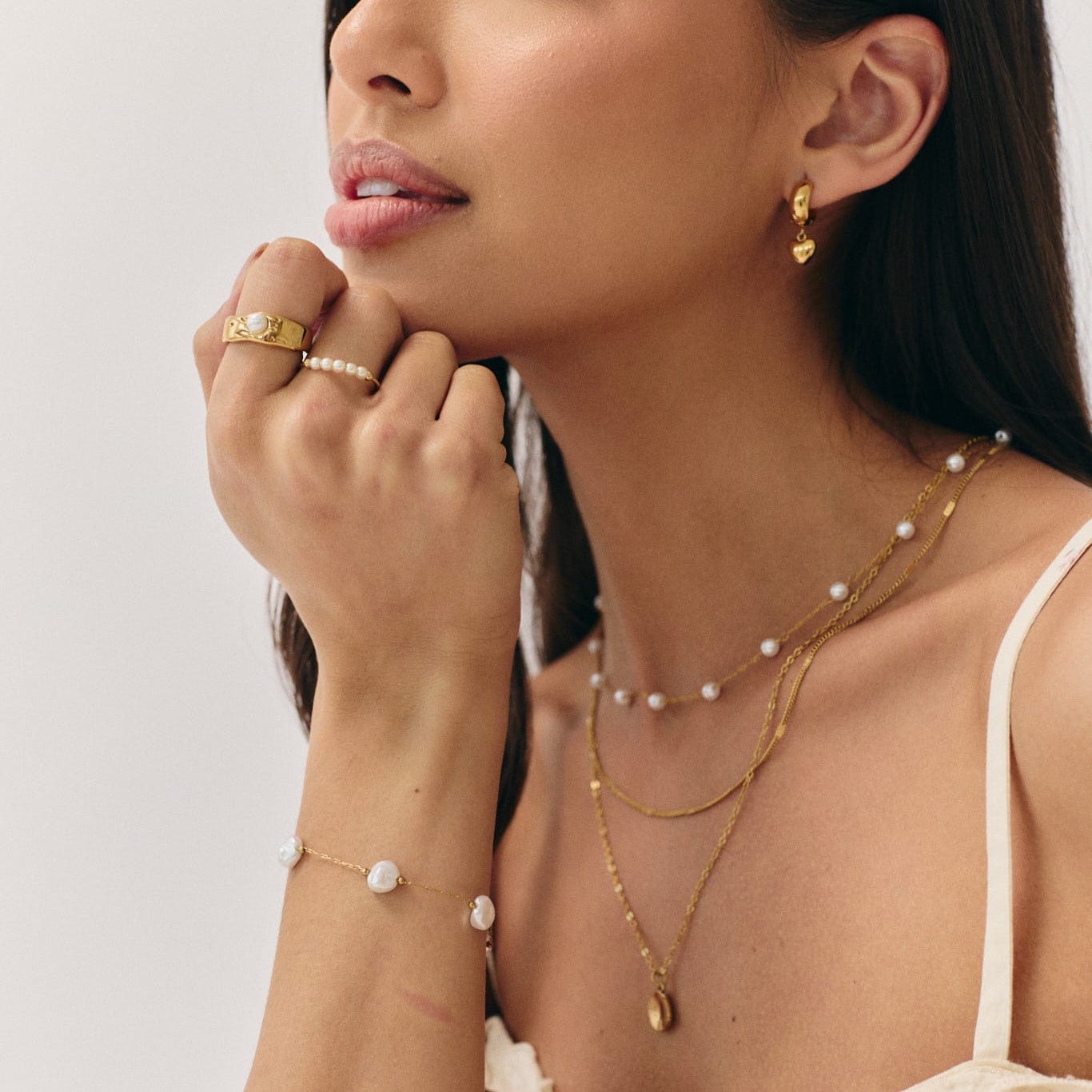 Puffy Heart Hoop Earrings