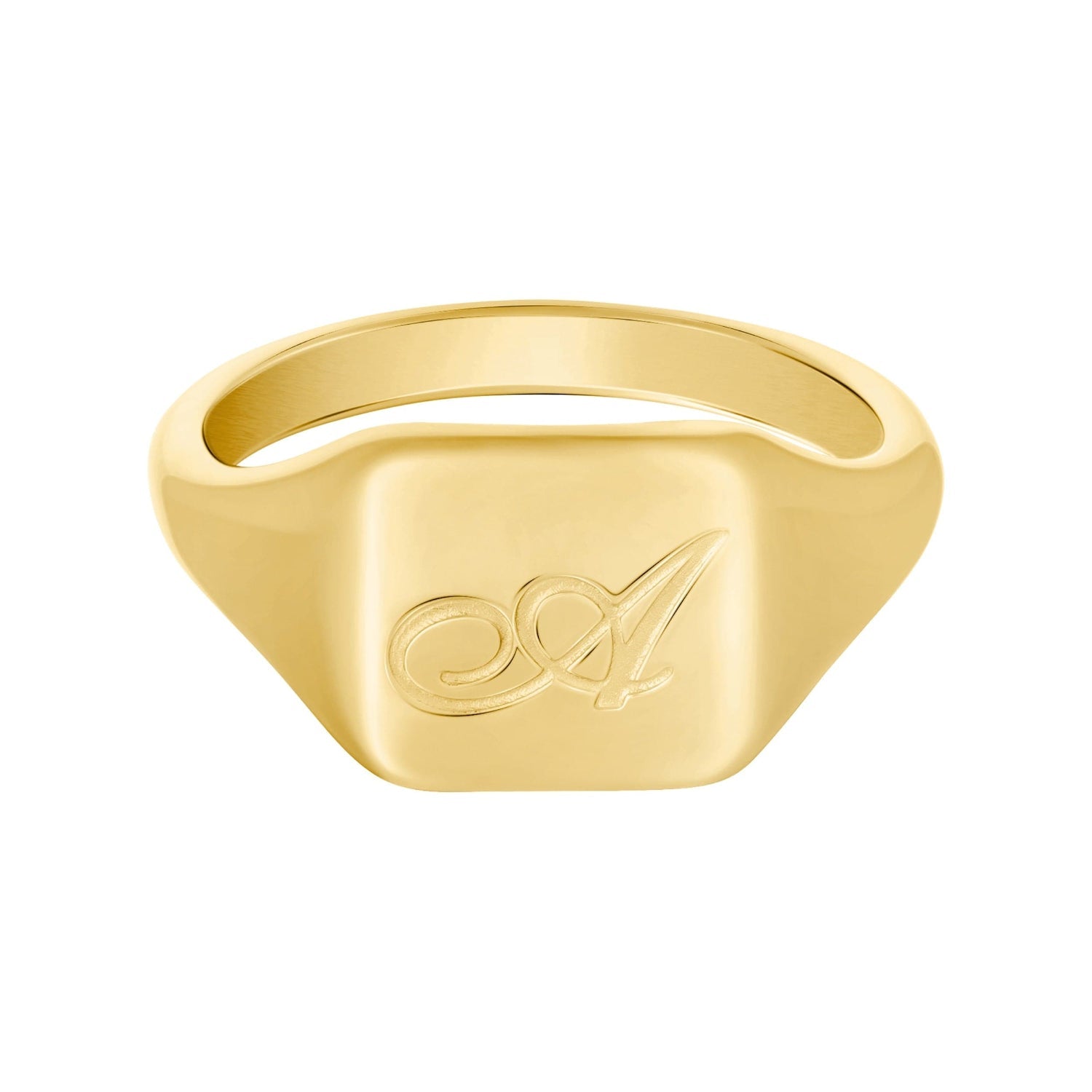 Raina Initial Signet Ring