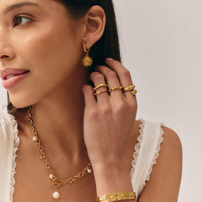 Ray Of Sunshine Hoop Earrings